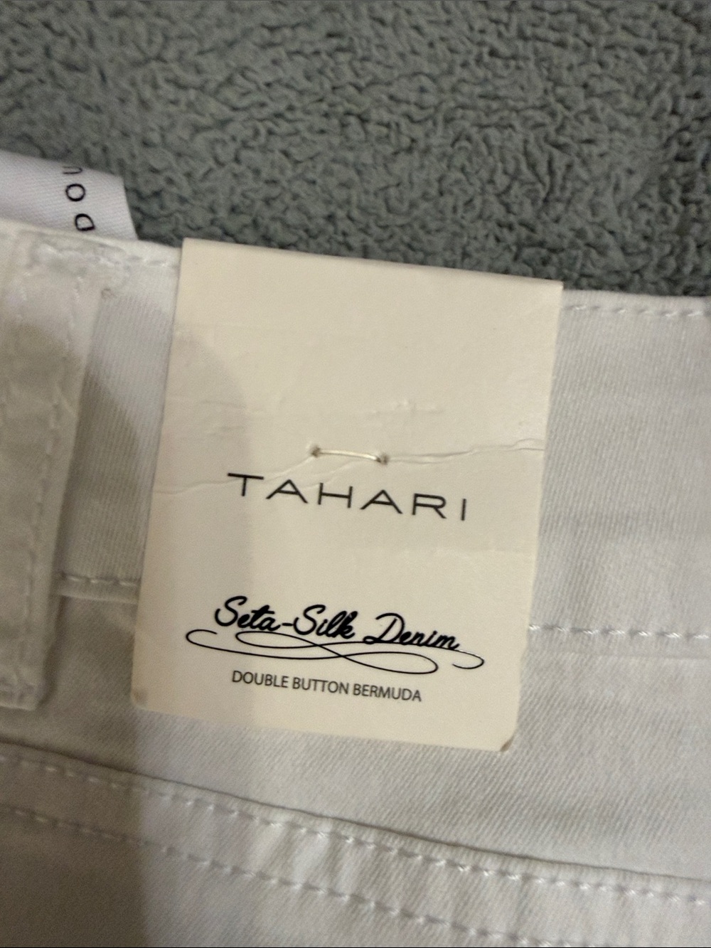 Tahari White Denim Jean Shorts for Women - Picture 9 of 12